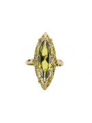 Žltý peridot 14k žlté zlato Vintage style vrc005y