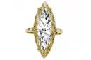 Ring Zirkon 14 Karat Gelbgold Vintage Schmuck vrc005y