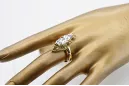 Pierścionek Vintage Cyrkonia 14k żółte złoto vrc005y