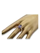 14 Karat Gelbgold Alexandrite Ring VRC084Y Vintage Art Deco Sowjetische Ära Russische Schmuckstil