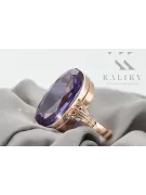 Ruso soviético rosa 14k 585 oro Alexandrite Ruby Esmeralda zafiro anillo Zircon vrc014