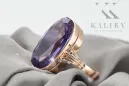 Ruská sovětská růže 14k 585 zlata Alexandrite Rubin Smaragd Sapphire Zirkonský prsten vrc014