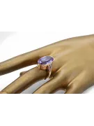 Pierścionek z różowego czerwonego złota 14k 585 z Aleksandrytem vrc113r Vintage