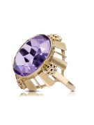 Vintage craft Ring Alexandrite 14K Yellow gold vrc043y
