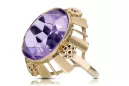 Vintage craft Ring Alexandrite 14K Yellow gold vrc043y