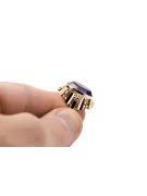Vintage craft Ring Alexandrite 14K Yellow gold vrc043y