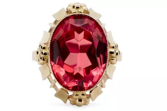 Ρουβίνι Κίτρινος χρυσός 14 καρατίων  Vintage Jewlery vrc043y