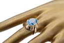 Anneau Aigue-marine Or jaune 14 carats Vintage vrc043y