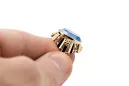 Vintage craft Ring Aquamarine 14K Yellow gold vrc043y