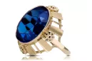 Saphir 14 Karat Gelbgold Ring Vintage vrc043y