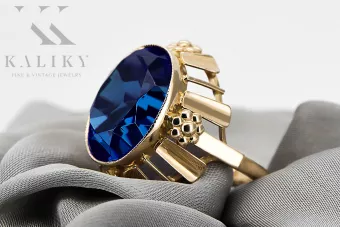 Vintage craft  Safír 14k žluté zlato vrc043y