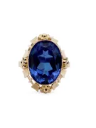 Saphir 14 Karat Gelbgold Ring Vintage vrc043y
