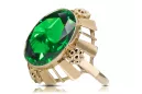Vintage Jewlery Ring Emerald 14K Yellow gold vrc043y