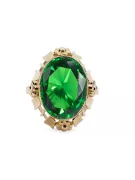 Vintage Jewlery Ring Emerald 14K Yellow gold vrc043y