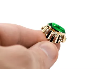 Vintage  Smaragd 14k žlté zlato vrc043y