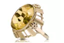 Vintage Ring Yellow Peridot 14K Yellow gold vrc043y