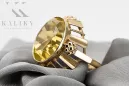 Žiedas Geltonasis peridotas 14k geltono aukso Vintažinis stilius vrc043y