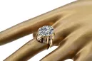 Ring Zircon 14K Yellow gold Vintage Jewlery vrc043y