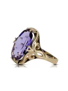 14K Yellow gold Alexandrite Ring Vintage style vrc082y