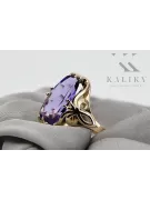 14k żółte złoto Aleksandryt Pierścionek Vintage Biżuteria vrc082y