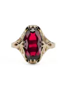 Rubín 14k žlté zlato Vintage vrc082y