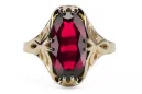 Rubín 14k žlté zlato Vintage vrc082y