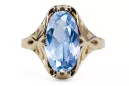 14k žluté zlato Akvamarín  Vintage Jewlery vrc082y