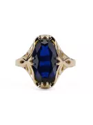14K Yellow gold Sapphire Ring Vintage vrc082y