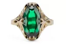 Vintage Ring Smaragd 14 Karat Gelbgold vrc082y
