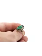 14K Yellow gold Emerald Ring Vintage Jewlery vrc082y