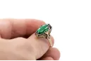 Каблучка Вінтаж стиль Смарагд 14K Жовте золото vrc082y