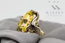 14K Yellow gold Yellow Peridot Ring Vintage craft vrc082y