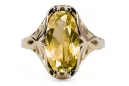 14K Yellow gold Yellow Peridot Ring Vintage craft vrc082y