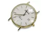 Yellow 14k gold men's Geneve watch white dial mw006ydw
