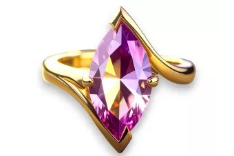 Rose Gelb Weißgold Engagement Prinzen Marquise Ring 14k 585 18 Karat 750 8k 333 RLCRC001