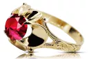 Vintage style Ring Ruby 14K Yellow gold vrc377y