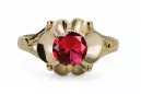 Anneau Rubis Or jaune 14 carats Bijoux vintage vrc377y