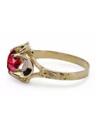 Vintage style Ring Ruby 14K Yellow gold vrc377y