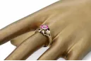 Vintage craft Ring Amethyst 14K Yellow gold vrc377y