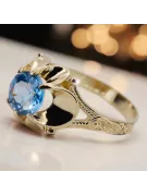 14k žluté zlato Akvamarín  Vintage craft vrc377y