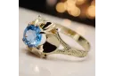 14k žlté zlato Akvamarín  Vintage craft vrc377y