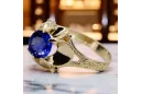 Ring Vintage Schmuck Saphir 14 Karat Gelbgold vrc377y
