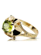 Vintage Ring Gelber Peridot 14 Karat Gelbgold vrc377y