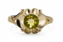 Peridot galben Aur galben 14K Inel Vintage vrc377y