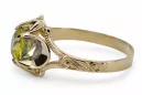 Peridot galben Aur galben 14K Inel Vintage vrc377y