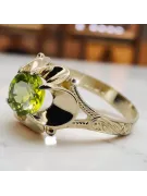 14K Yellow gold Yellow Peridot Ring Vintage craft vrc377y