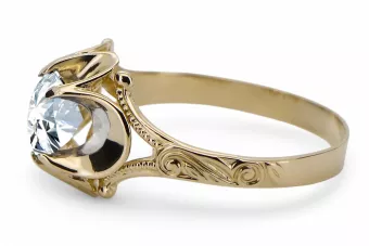 Inel Zircon Aur galben 14K Vintage bijuterii vrc377y