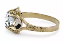 14 Karat Gelbgold Zirkon Ring Vintage Handwerk vrc377y