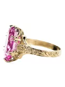Ring Vintage Schmuck Amethyst 14 Karat Gelbgold vrc084y