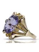 Ring Vintage style Alexandrite 14K Yellow gold vrc015y